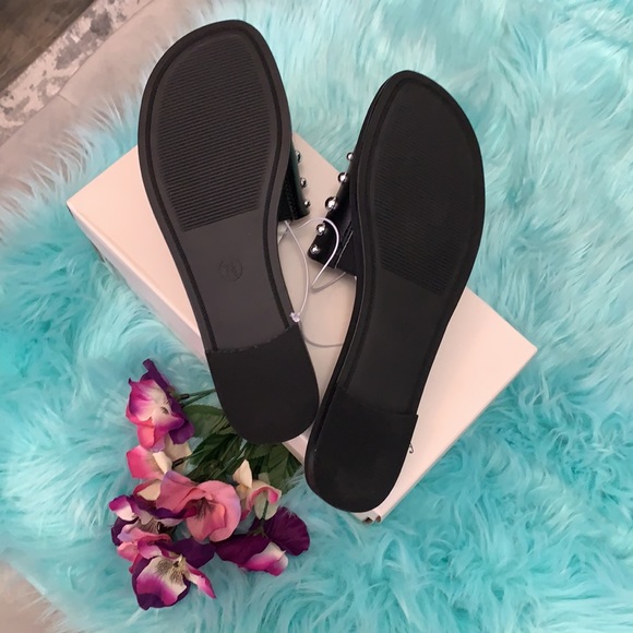 NEW! Tafia Studded Black Slides - Picture 5 of 5